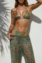 Jungle Fever-Emerald High Leg Bottom