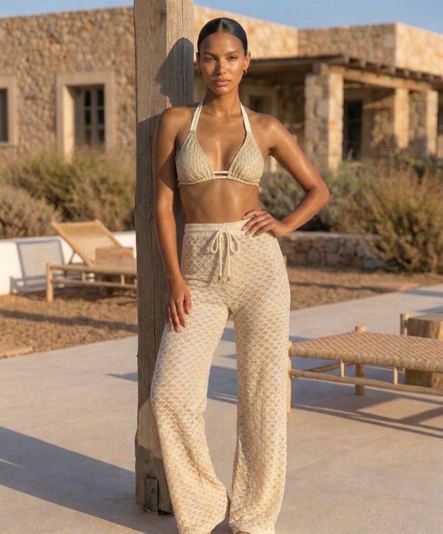 Gold Rush Beach Pants (White)