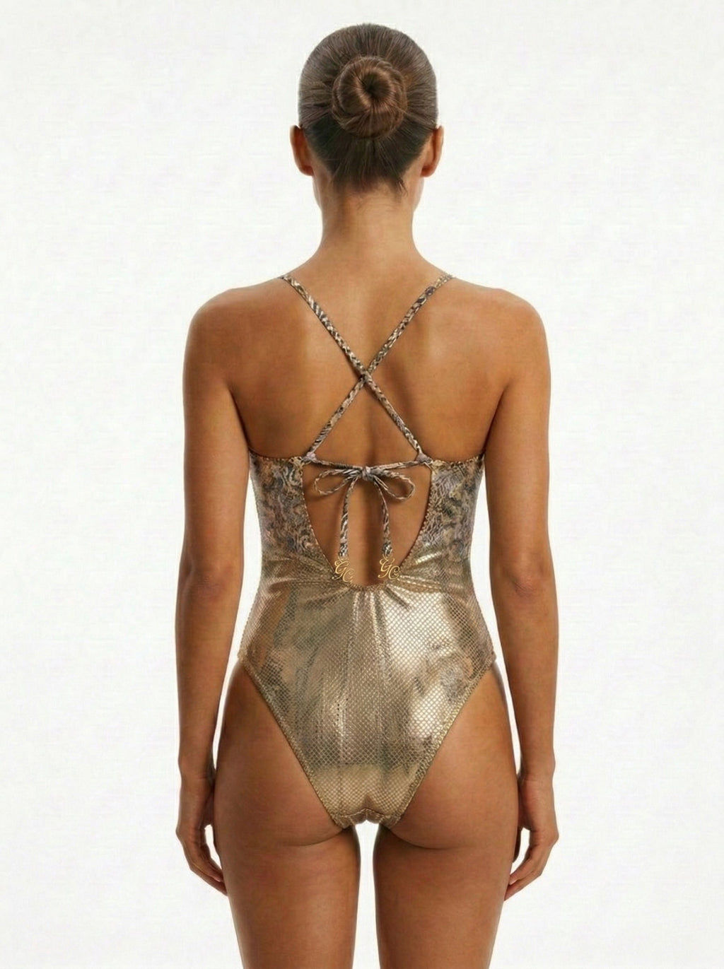 Safari Royale-Safari/Gold Classic Coverage Swimsuit